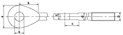 Augenanker M130 – Dimensioned drawing
